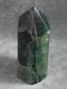Regenbogen Fluorit Heilung Fokuspunkt Pyramide Massagestab 11 cm Generator 3. Auge - Bild 1 von 7
