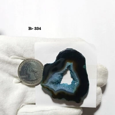 Hermosa rebanada de ágata druzy, 43x45 mm, rebanada de ágata druzy piedra preciosa pulida Foto 1 de 4