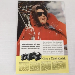Cine Kodak Vtg 1940 Print Ad Original Full Page Color Advertising Christmas Gift - Picture 1 of 3