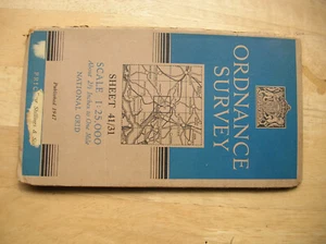OS 2.5" bound folded map TOTTON SOUTHAMTON 1ST provision edn 1947 sht 41/31 rare - Bild 1 von 15