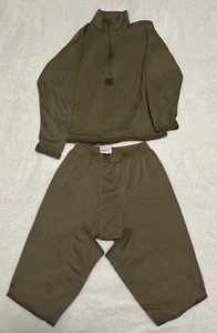 US Military Pullover Men Small Beige Cold Weather Gen lll 1/2 Zip Waffle & Pants - Picture 1 of 13