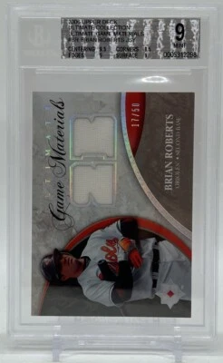 Brian Roberts 2006 Upper Deck Ultimate Game Materials #UGM-BR/50 como nuevo BGS 9 Foto 1 de 4