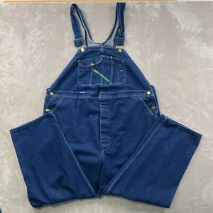 VTG Key Imperial Bib Overalls Mens 50x30 (47x29) Carpenter Denim Button Fly READ - Picture 1 of 14