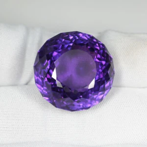 57.58Cts Best Fire "Rare" Natural No Heat Brazil AAA+ Amethyst Round...!!!! - Picture 1 of 4