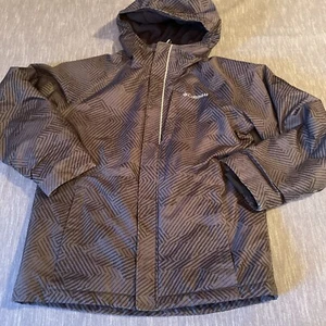 Columbia black patterned omni heat outgrown system youth M jacket - Picture 1 of 12