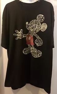 Hanes Beefy Tee Disney Parks Mickey Mouse T-Shirt Mens Size 2XL XXL Black NWT - Picture 1 of 6