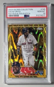 David Ortiz 2023 Topps Gilded Collection PSA 10 Gold Wave Etch /25 Refractor SSP - Photo 1 sur 3