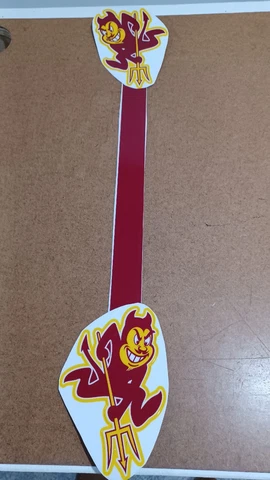 Arizona State Sun Devils Full Size Football Helmet Decals (Sparky) 20 Mils Cover