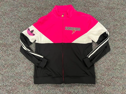 Miami heat Floridians retro rare adidas pink zip up warmup jacket NBA Retro Xl Cover