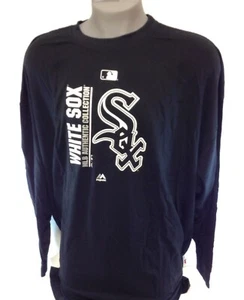 Mens Majestic Chicago White Sox MLB Authentic Baseball Long Sleeve Tee Shirt - Picture 1 of 2