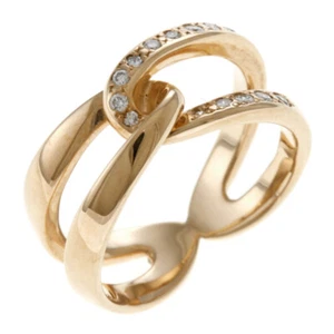 4℃ Ring US 6 1/8 EU52 K18 yellow gold diamond used - Picture 1 of 6