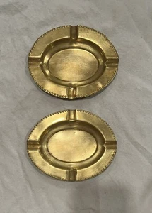 VTG Brass Oval Ashtray Made in India 5” x 4” - Picture 1 of 6