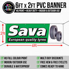 Sava Tyres Outdoor Pvc Vinyl Banner Garage Workshop Trackside Sign 6Ftx2ft