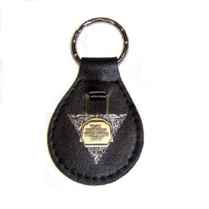 PACKARD "ASK THE MAN WHO OWNS ONE" KEYCHAIN - STITCHED LEATHER KEY FOB - NICE - Bild 1 von 1