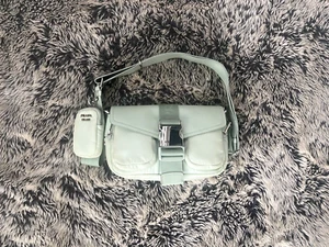 PRADA STOFF NYLON LOGO SCHNALLE NEUWERTIG GRÜN UMHÄNGETASCHE TASCHE UVP $ 3190 - Bild 1 von 21