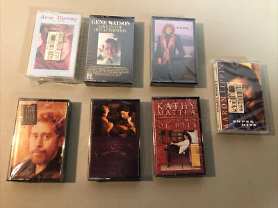 Винтажная Смешанная Кассетная Лента Лот из 7 Новых Запечатанных Аарон Типпин Энн Мюррей + - Изображение 1 из 4