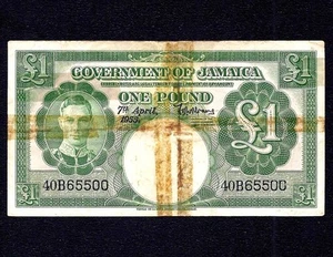 Jamaica 1 POUND 1955 P-41 - Picture 1 of 2