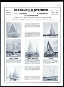 Sparkman & Stephens 1939 yate velero 7 fotos anuncio impreso vintage - Imagen 1 de 7