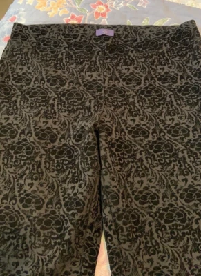 Leggings para mujer NYDJ negros con estampado de pull-on talla 12 Foto 1 de 4