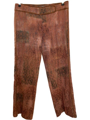Pantalones Alberto Makali Talla 12 Cobre Óxido Marrón Pergamino Hecho en Ombre EE. UU. Pantalones Foto 1 de 4