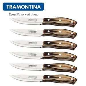 Tramontina Churrasco 5" Jumbo Porterhouse Steak Messer 6er-Set. Gebogen - Bild 1 von 16