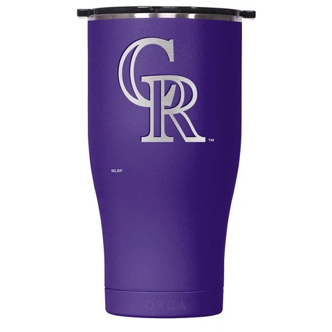 ORCA Colorado Rockies 27oz. Laser-Etched Chaser Tumbler with Lid Cover