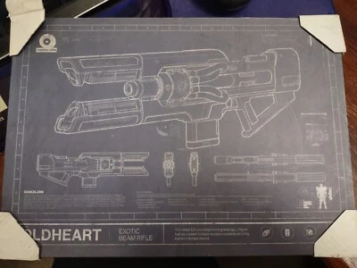Impresión montada en rifle Destiny 2 Coldheart Exotic Beam - EXTERIOR ANGUSTIADO Foto 1 de 2