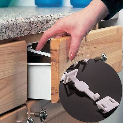 LARGE CHILD PROOFING LATCH Secure Cupboard/Drawer Lock Catch Baby/Toddler Safety • 5.21£