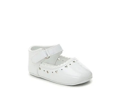LAURA ASHLEY BABY GIRLS CHRISTEN MARY JANE FLAT DRESS SHOES WHITE SIZE：4  INFANT - Image 1 of 4