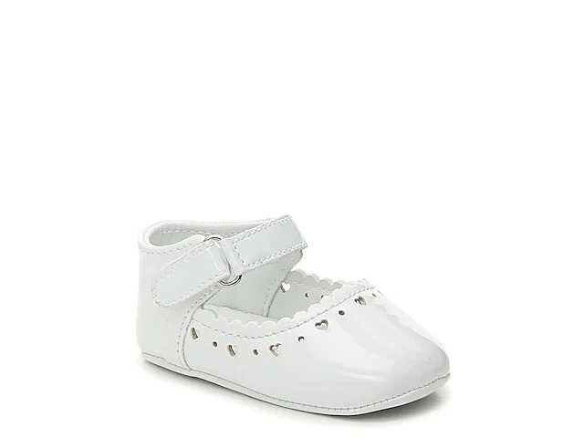 LAURA ASHLEY BABY GIRLS CHRISTEN MARY JANE FLAT DRESS SHOES WHITE SIZE：4  INFANT - Image 1 of 4