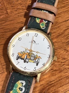 Reloj Jordache de Colección para Hombres con Automóvil en Esfera y Correa Funciona con Batería Nueva - Imagen 1 de 8