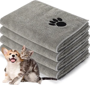 4 Pack Dog Towels for Drying Pet Grooming Absorbent Dogs Soft Microfiber Quick D - Picture 1 of 7