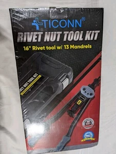 TICONN Rivet Nut Tool, Heavy Duty Rivet Gun Kit with Metric & SAE Mandrels - Picture 1 of 4