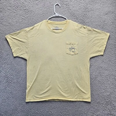 Guy Harvey T-Shirt Mens XL Yellow Short Sleeve Graphic Print Pocket Tee - Image 1 of 4