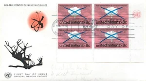 1. United Nations Geneve Non-Proliferation of Nuclear Weapons FDC 1972 - Picture 1 of 2