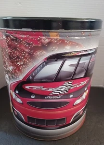 Collectible Coca-Cola NASCAR Popcorn Tin Can In Good Condition - Picture 1 of 13
