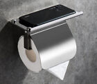 Edelstahl Toilettenpapierhalter Klopapierhalter Rollenhalter mit Ablage WC