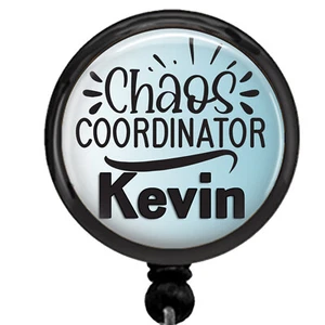 Personalizado Con Tu Nombre Coordinador de Caos Retráctil Identificación de Trabajo Portainsignias - Imagen 1 de 2