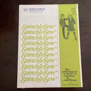 Vintage Stretch & Sew Ann Person UNCUT Pattern 972 "Children's Blazer" 1979 - Picture 1 of 2