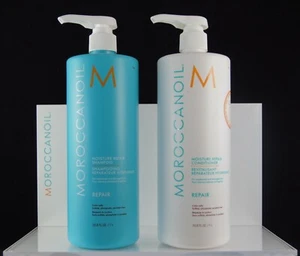 Moroccanoil Moisture Repair Shampoo / Conditioner ( 1 L / 33.8 oz ) Damaged Hair - Picture 1 of 4