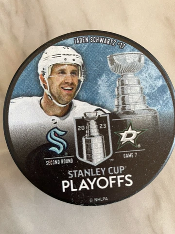 Seattle Kraken vs Dallas Stars Playoff Puck Rd 2 Game 7  Jaden Schwartz Limited Cover