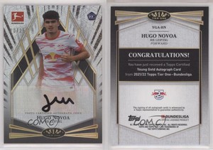 2021-22 Topps Tier One Bundesliga Young Gold Black /25 Hugo Novoa #YGA-HN Auto