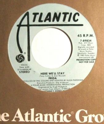 FRIDA * 45 * Here We'll Stay * 1982 * DJ PROMO * UNPLAYED MINT USA Atlantic ABBA - Image 1 of 2