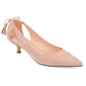 Journee Collection Bindi Women's Tassel Pointed Toe Pumps Color: Pink Size 8 - Picture 1 of 5