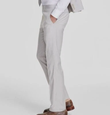 Pantalones de Traje DKNY Para Hombre Beige Limpio Elastizados Ajuste Moderno Talla 38W 29L Foto 1 de 3