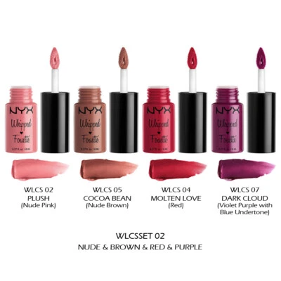 1 NYX Whipped Lip & Cheek Soufflé Set "WLCSSET02 - Nude & Brown & Red & Purple" - Image 1 of 2
