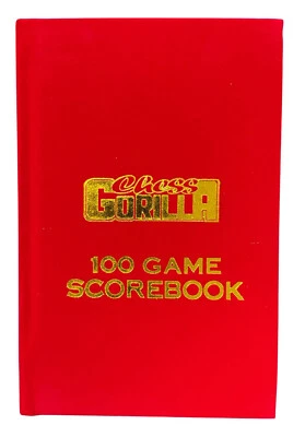 Red Velour Hardcover Scorebook by Chess Gorilla - Image 1 of 3