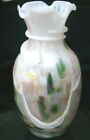Vintage Murano Multi-Colored Opalescent Ruffled Glass Vase w/ Wrapping Ribbon