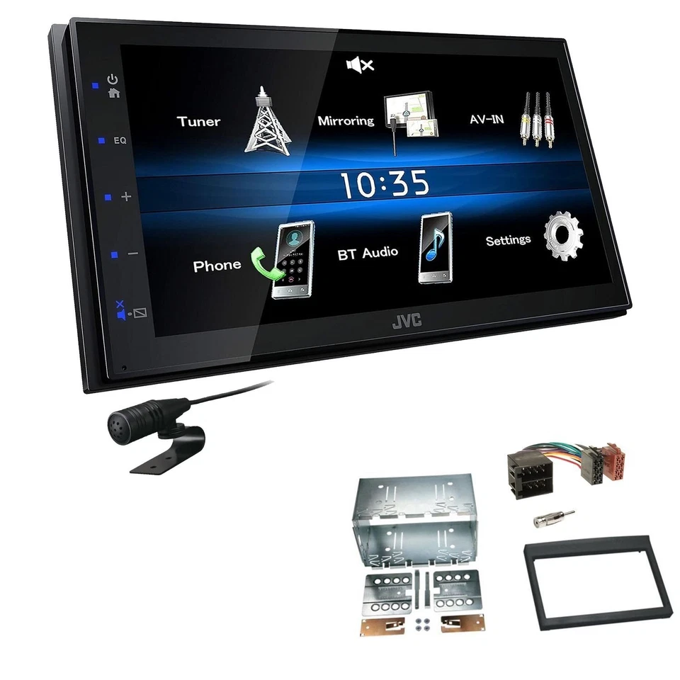 JVC 2 DIN Digital Autoradio Bluetooth USB für Porsche Boxster 1996-2004 schwarz
