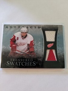 2010-11 Artifacts Treasured Swatches #TSPD Pavel Datsyuk DUAL JERSEY /50 🔥🔥🔥